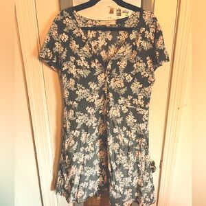 LOFT fit and flare floral dress